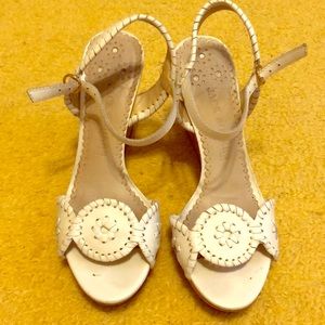 White Jack Rogers wedges